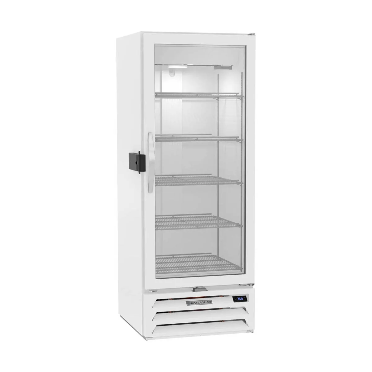 Beverage Air MMR12HC-1-W-IQ 25" One Glass Door Merchandiser Refrigerator in White, 12 cu. ft
