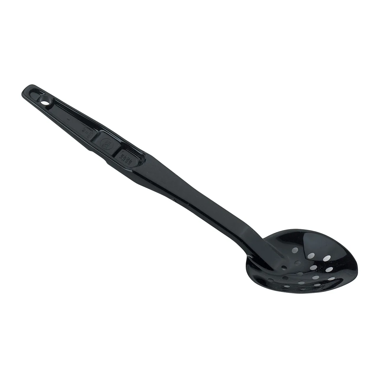Cambro SPOP13CW110 - 13" Perforated Deli Spoon, Black Plastic, Dishwasher Safe, NSF