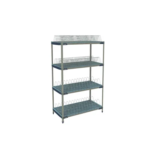 Metro PR48X4 MetroMax i Stationary Drying Rack with 2 Tray Racks and 2 Pan Racks, 24" x 48" x 74"