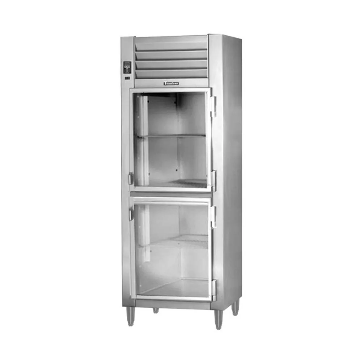 Traulsen RHT126W-HHG 30" 1-Section Reach-In Refrigerator w/ 2 Glass Half-Doors, Remote, 18.79 cu. ft.