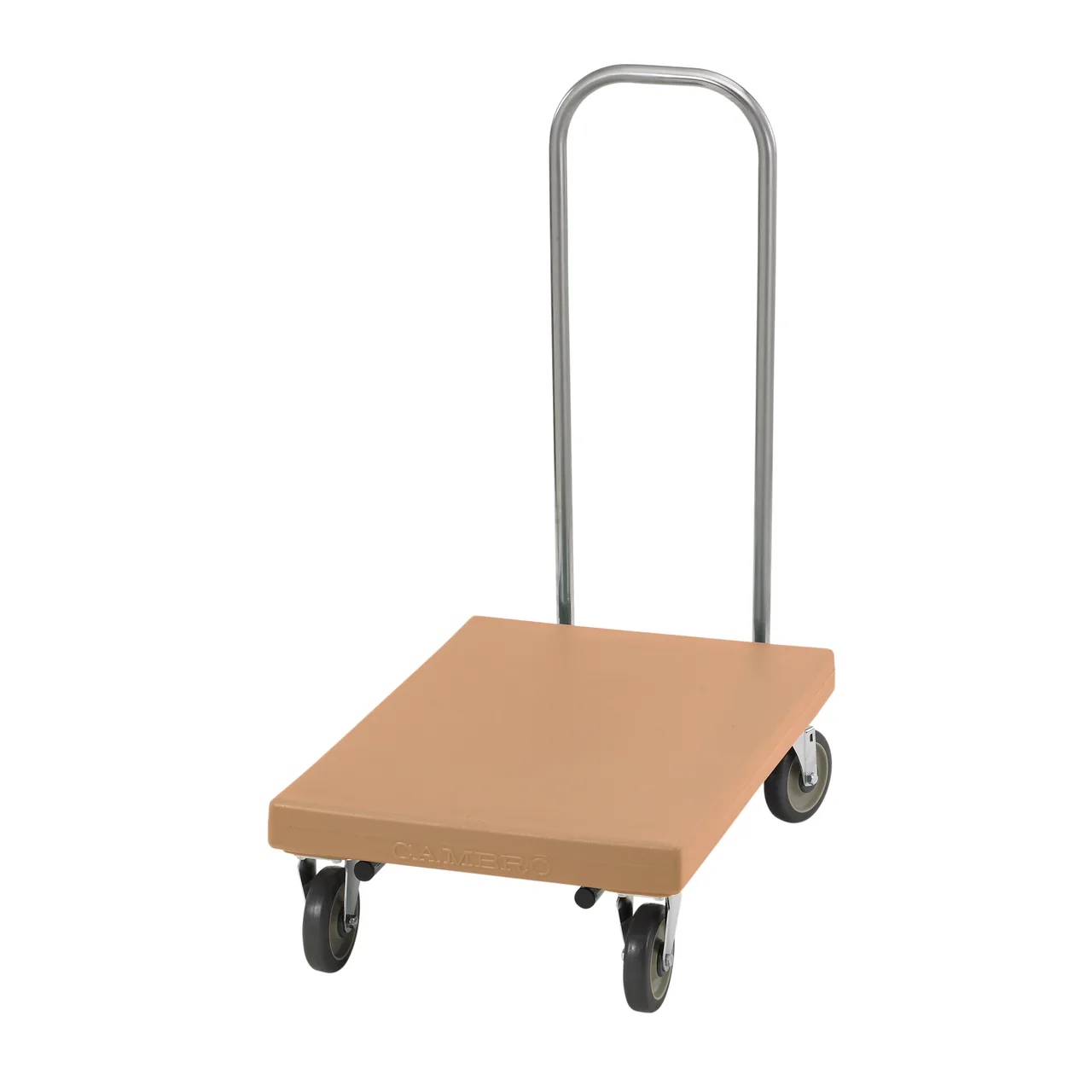 Cambro 2030UT157 Utility Truck, 19.75x32.125, 600 lb, Coffee Beige, Plastic Frame, Chrome Handle