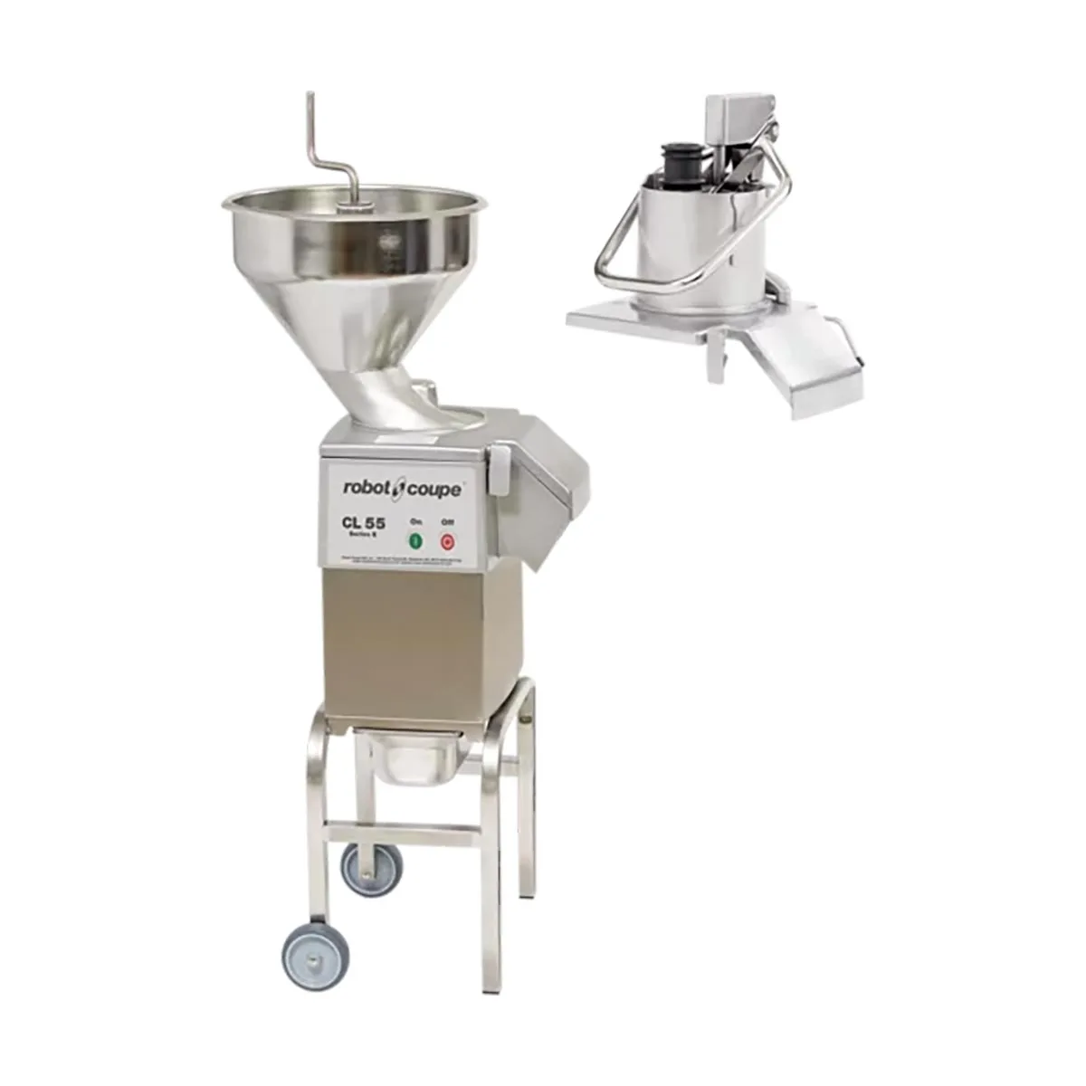 Robot Coupe CL55E2FEEDHEADS NODISC  2 1/2 hp Food Processor, 1-Speed, 425 RPM, 2645 lbs/hr