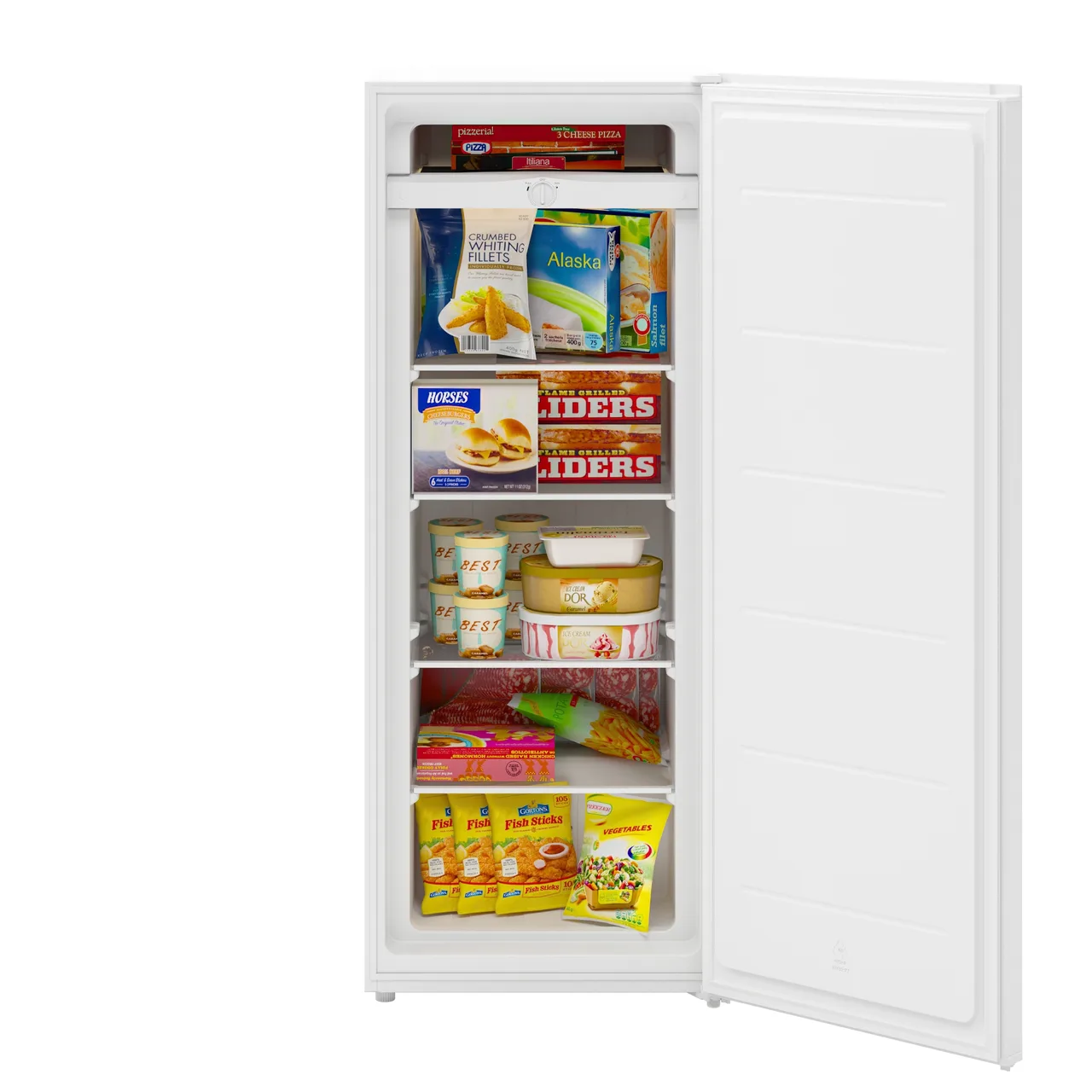 Koolmore RUF-7C 21-1/2" 1-Solid Door Reach-In Freezer, Bottom Mount, 7 cu. ft.