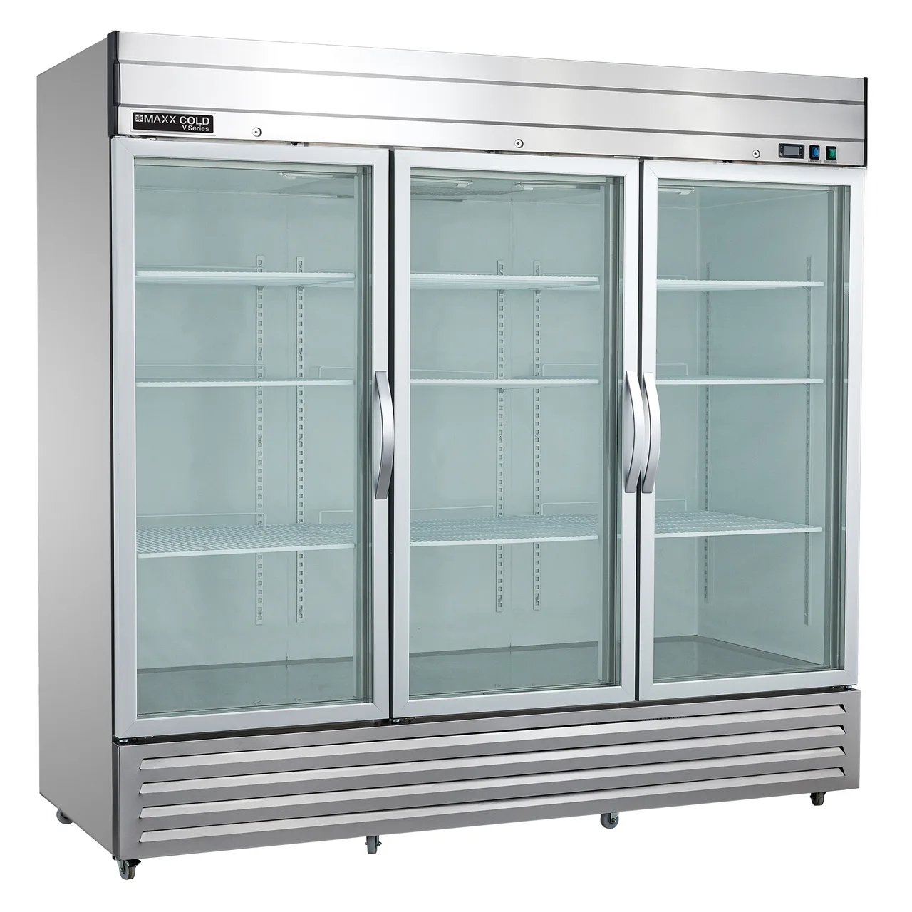 Maxx Cold MVR-72GDHC 81" Three Glass Door Reach-In Refrigerator, 65 cu. ft.