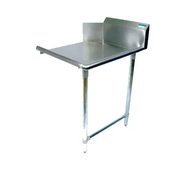 BK Resources BKCDT-60-R 60" Clean Straight Dishtable w/ Right Table, 10" Backsplash, Galvanized Legs