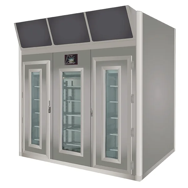Omcan USA 45487 Meat Curing Cabinet, 100" W, 441+1323 lb Capacity, Stainless Steel, 8600W, 380V/60Hz, HACCP Certified