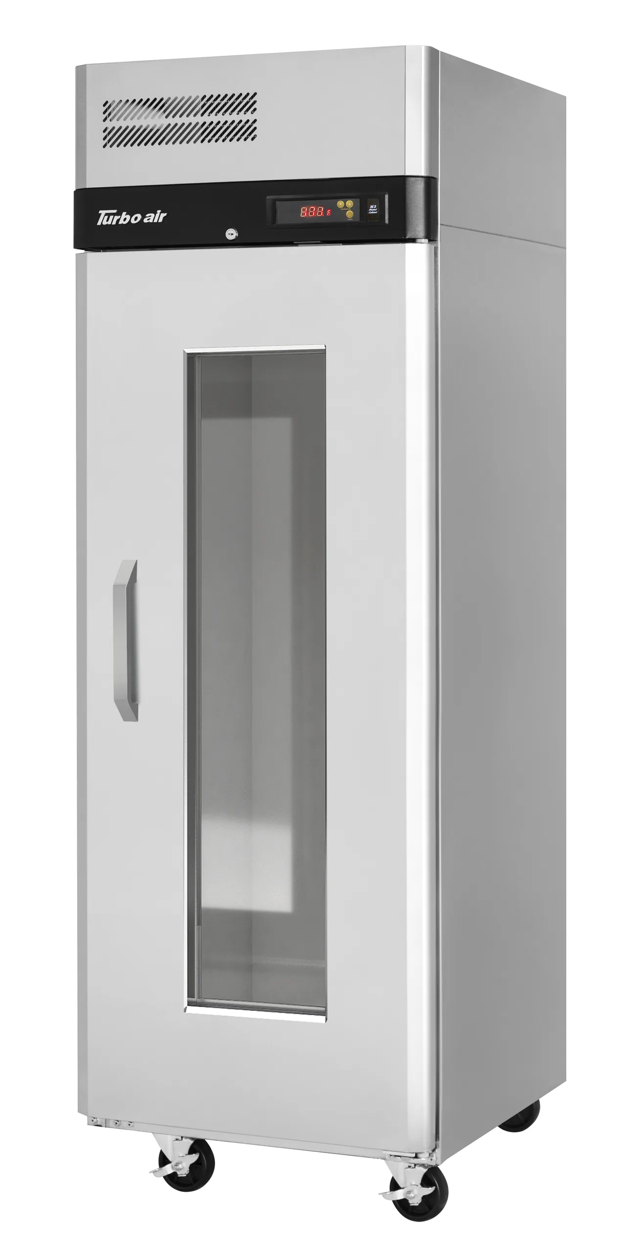 Turbo Air M3H24-1-G-PT 1-Section 2-Door Glass Heated Holding Cabinet, 28.75"W x 33.25"D, Stainless Steel