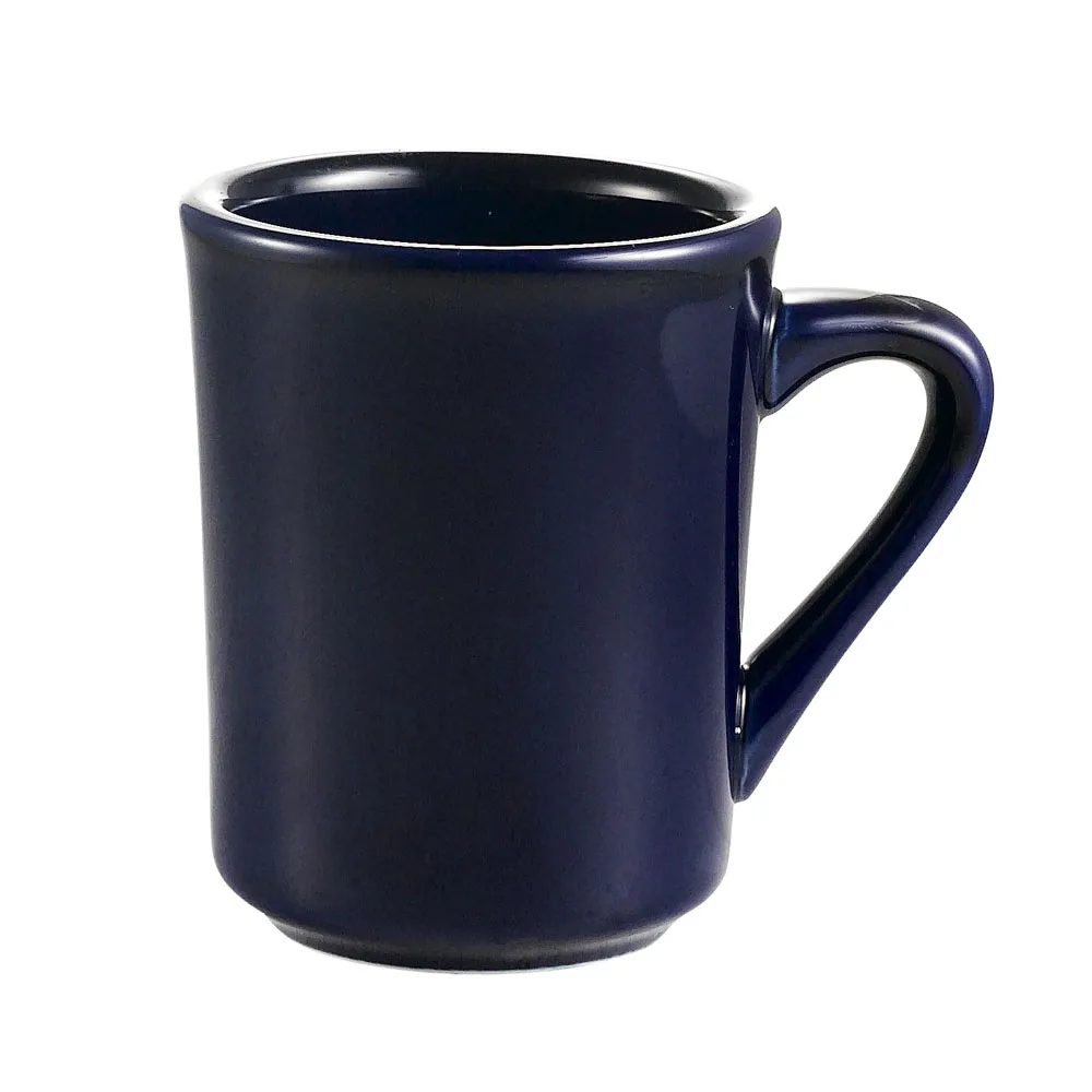 CAC China TM-8-CBU - Tierra 8 oz Mug, 3‑1/8" Dia x 4" H, Ceramic, Cobalt Blue - 1 Dozen