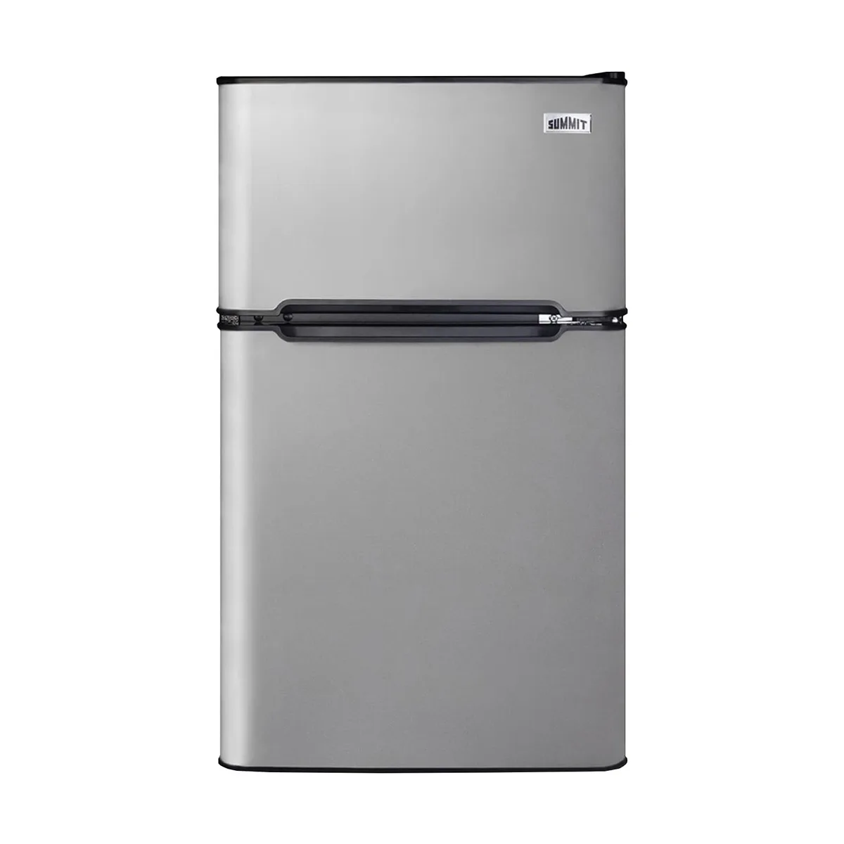 Summit CP34BSS 19" Compact Refrigerator Freezer in Black, Stainless Steel Doors, Can Storage, 3.2 cu. ft.