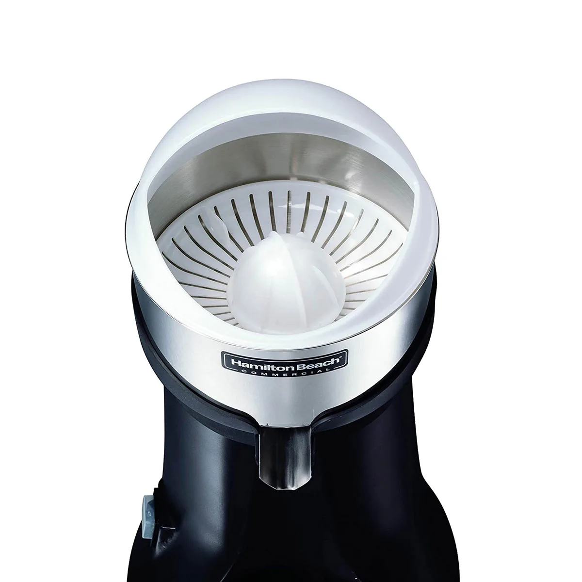 Hamilton Beach HCJ967R Electric Citrus Juicer w/ 3 Reamers, Induction Motor, Extra Tall Open Spout