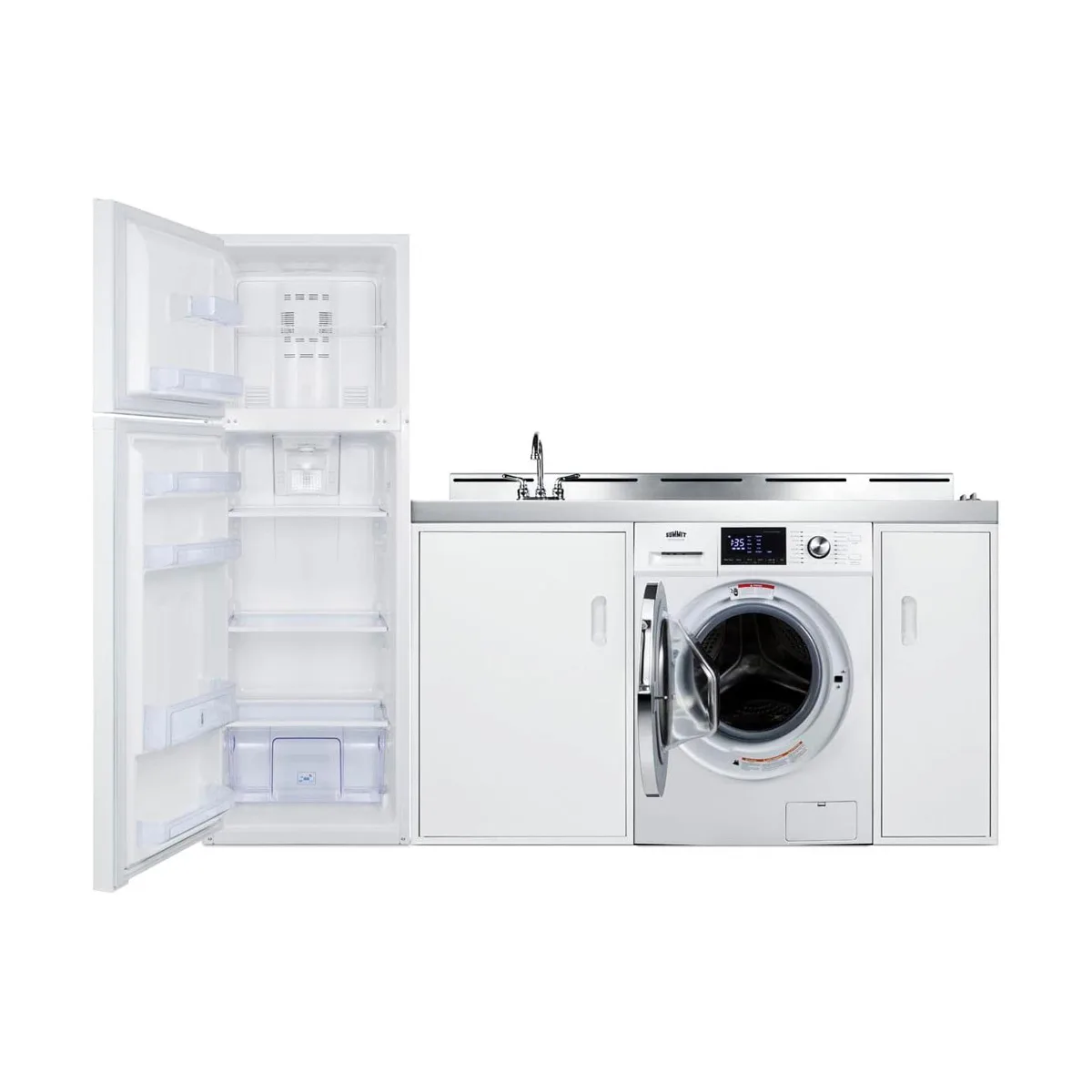 Summit ACKSPWD82 All-In-One Combination Kitchenette with Washer/Dryer Combo