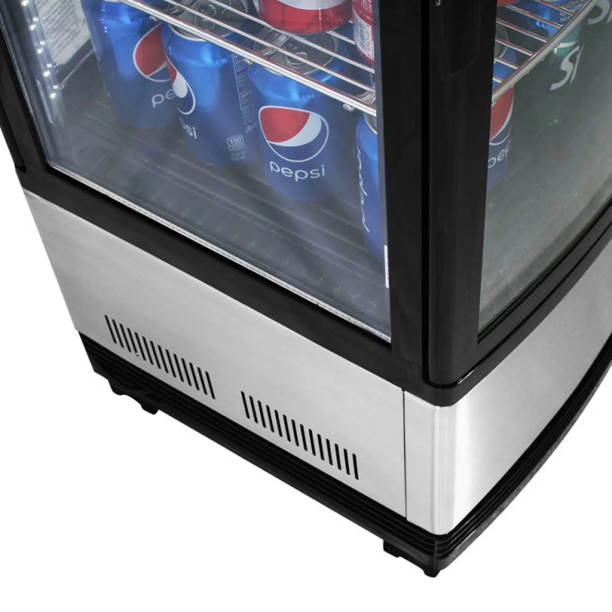 Turbo Air CRT-77-2R-N 16" Full Service/Self Service Countertop Refrigerated Display Case with Hinged Glass Door, 3 Shelves - 3 cu. Ft.