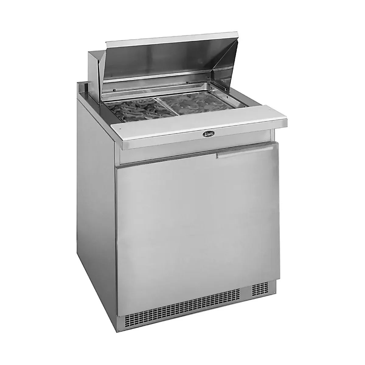Randell 9412-32-290 32" 1-Door Sandwich and Salad Prep Table, 12 Pans, Stainless Steel