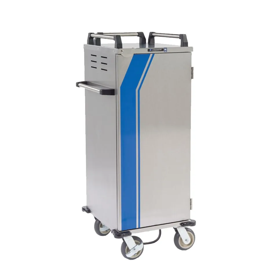 Lakeside DCD-5506 Stainless Steel 8 Tray Meal Delivery Cart w/ 1 Compartment