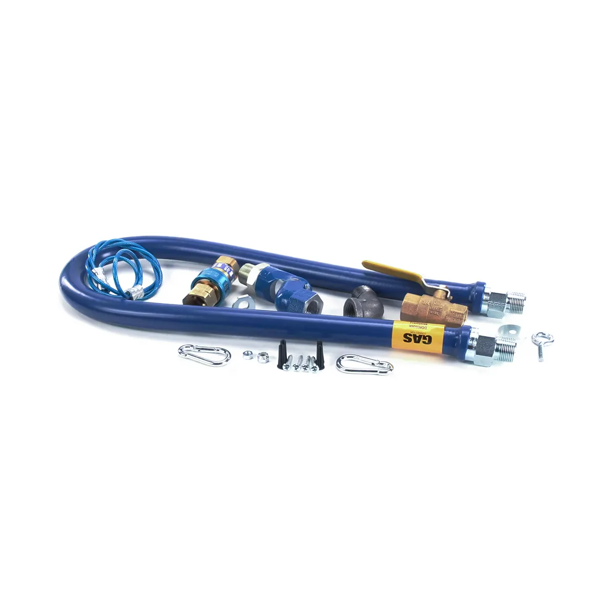 Dormont 1675KITS48 Deluxe SnapFast 48" Gas Connector Kit w/ Swivel MAX, Elbow, Restraining Cable