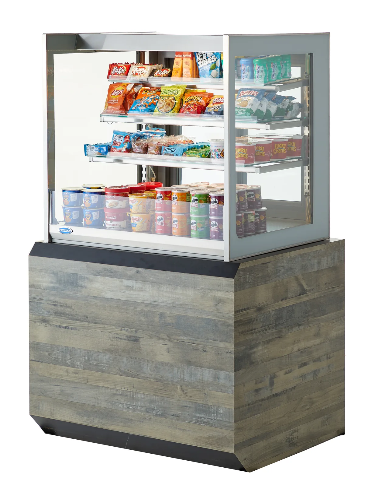 Federal Industries ITDSS4834F 48" Display Case, Glass Shelves, 3500K LED, UL‑Listed