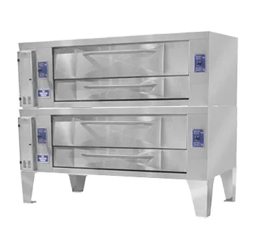 Bakers Pride Y-802 84" Gas Double Deck Pizza Oven
