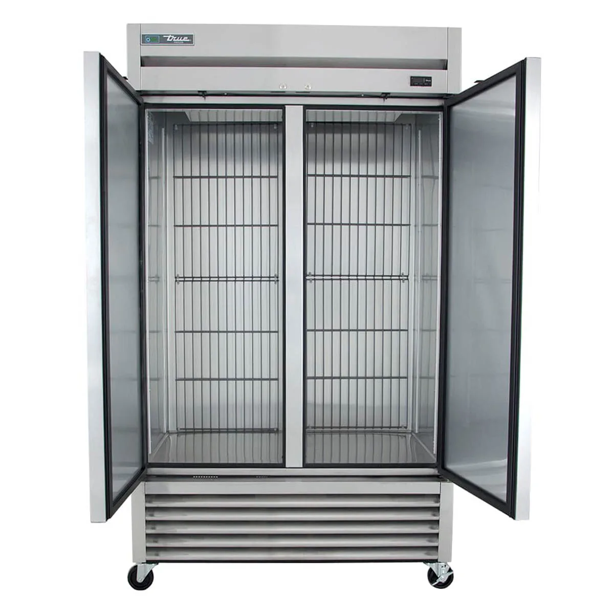 True T-43F-HC 47" 2-Section Reach-In Freezer, 2 Solid Doors, Stainless Steel Front, Aluminum Sides, 43 cu. ft., Bottom Mounted