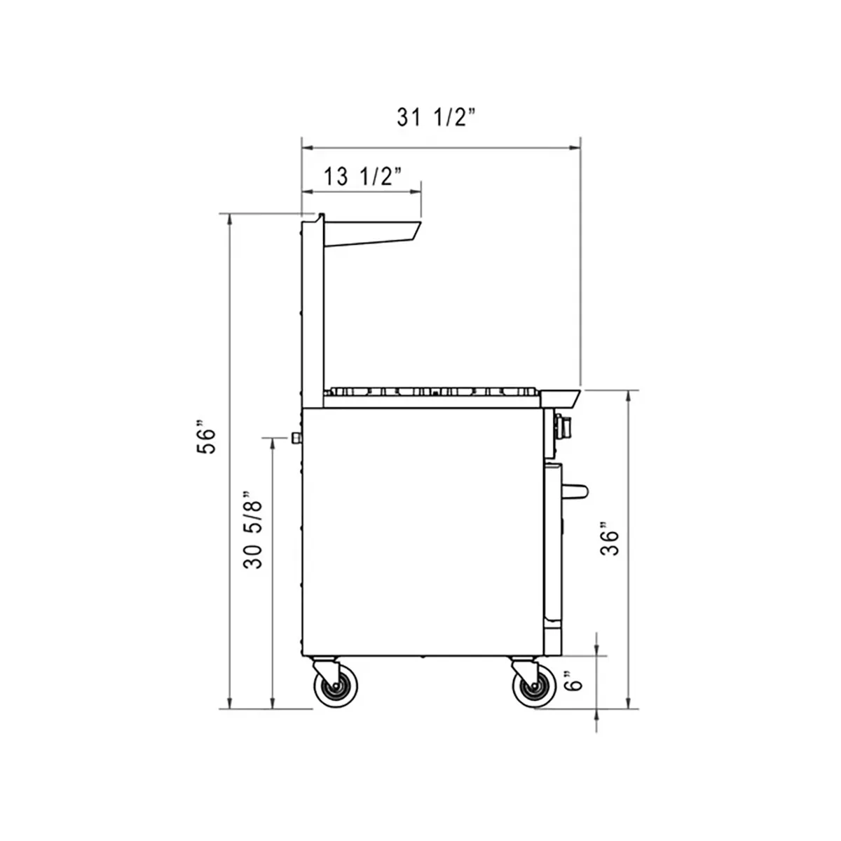 Dukers Appliance Co DCR36-2B24GM 36" Gas Restaurant Range w/ (2) Open Burners, 24" Griddle, (1) Standard Oven, 157.000 BTU 