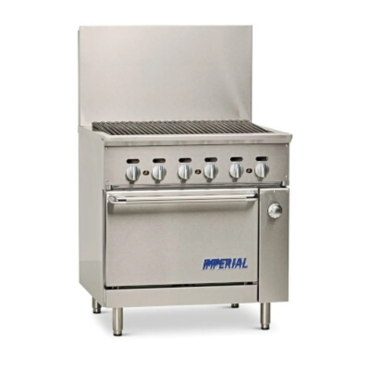 Imperial IR-36BR-C 36" Gas Restaurant Range w/ 36" Radiant Charbroiler, (1) Convection Oven, 120.000 BTU