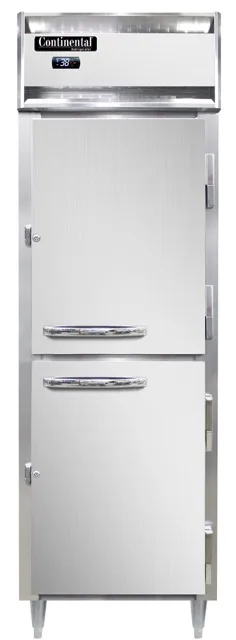 Continental Refrigerator D1RNSAPTHD-SD-GD 38" 4-Door Pass Thru Refrigerator, 21 cu. ft., Top Mounted
