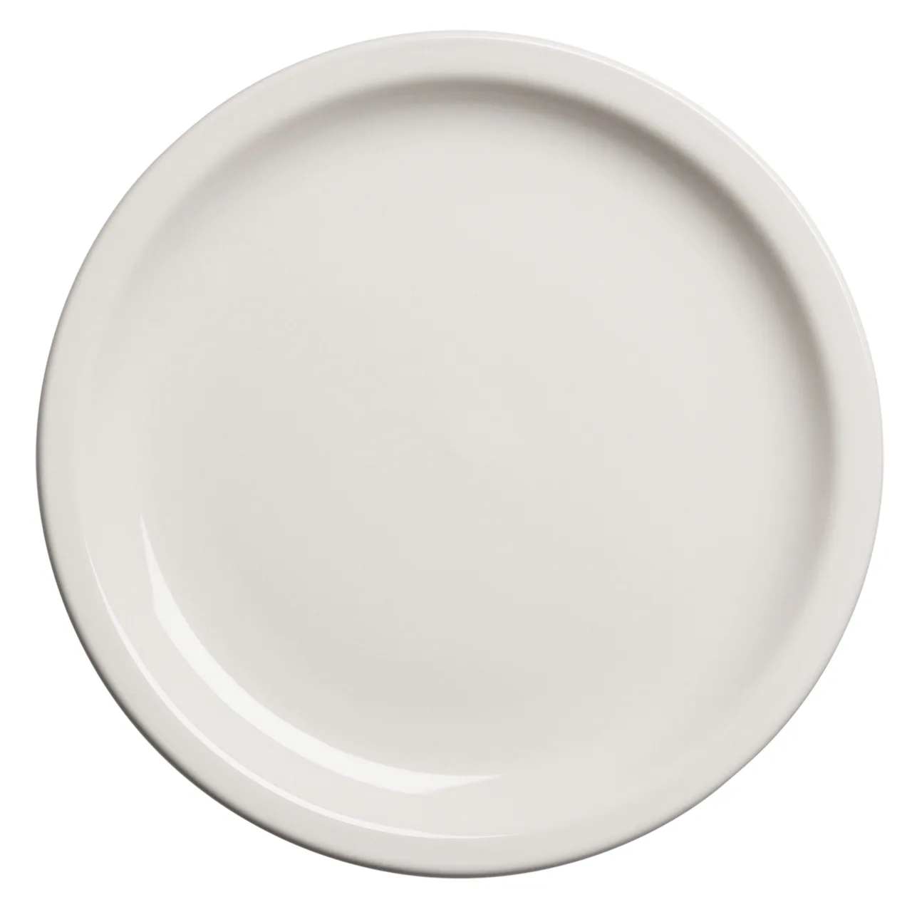 Cambro MDSPLT9148 Camwear® Plate, 9" Round White Ceramic, Microwave Oven Safe - 24/Case