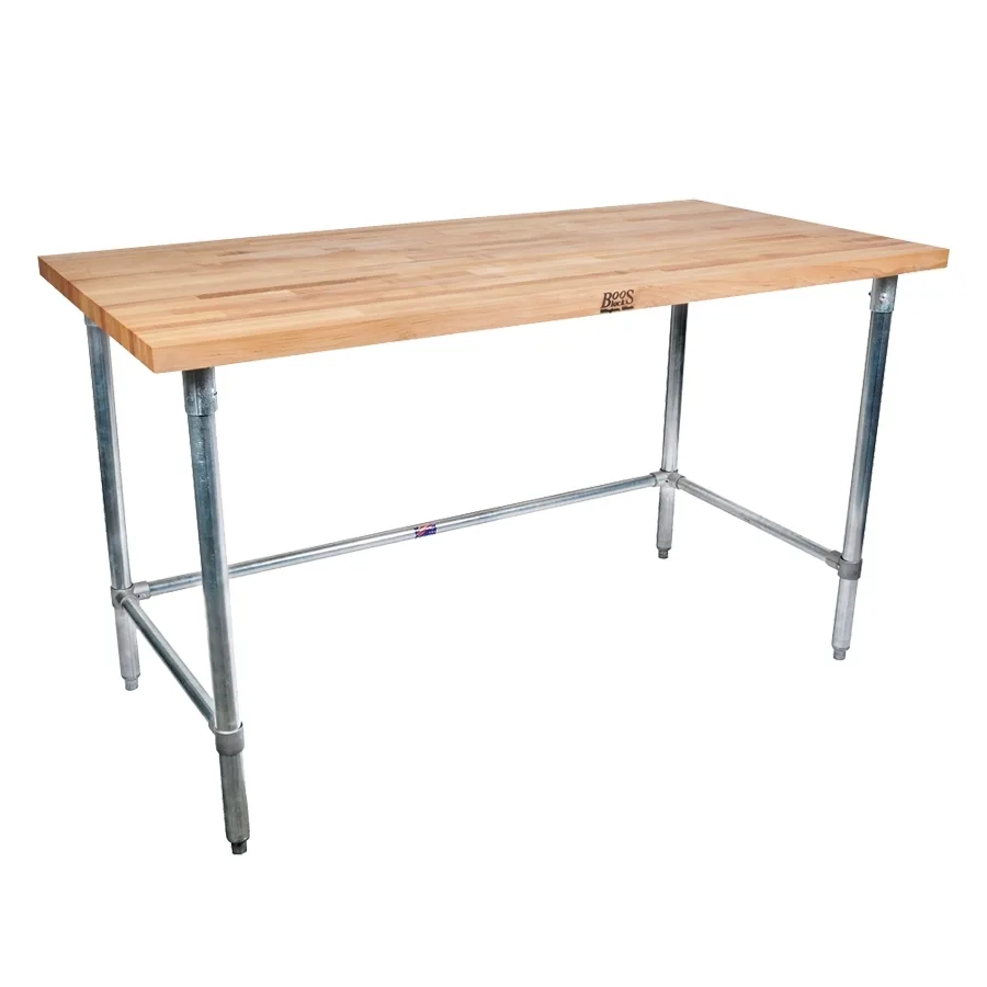 John Boos SNB05A Work Table, Wood Top, 108"W X 24"D X 35-1/4"H Overall Size