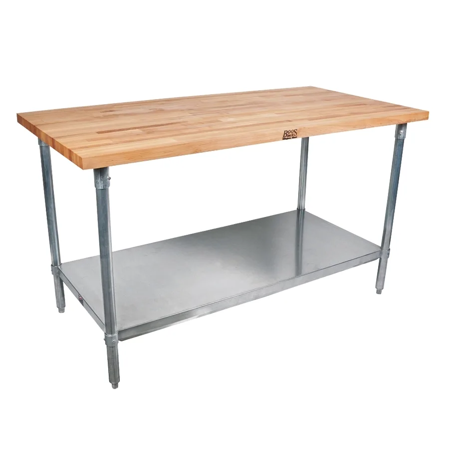 John Boos TNS16A Work Table, Wood Top, 84"W X 36"D X 35-3/4"H Overall Size
