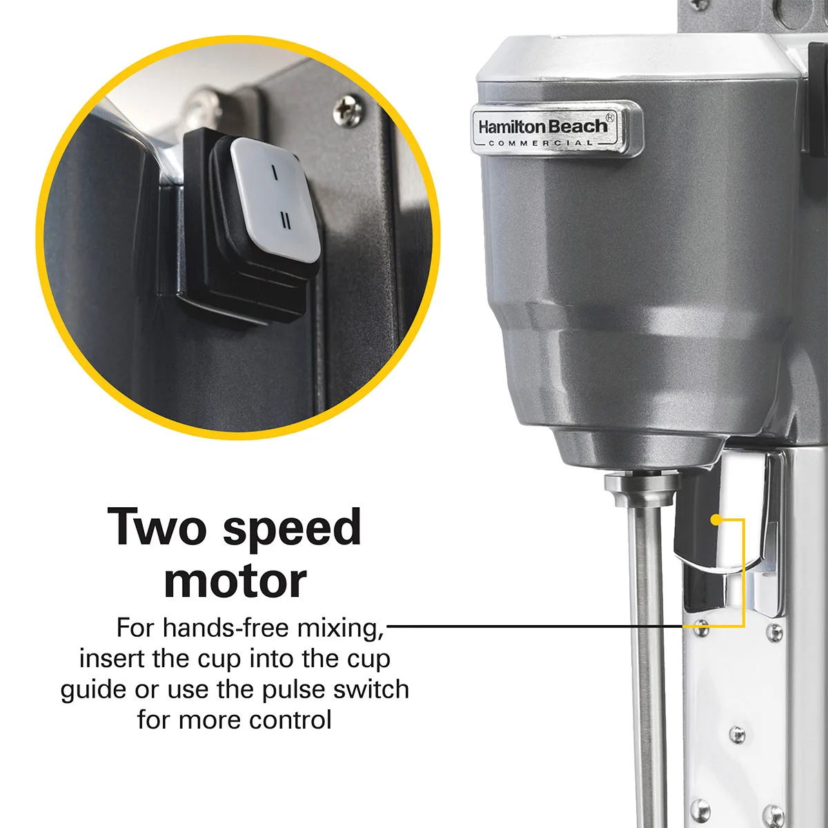 Hamilton Beach HMD300 Wall Mount Single Spindle Drink Mixer (2) Speeds