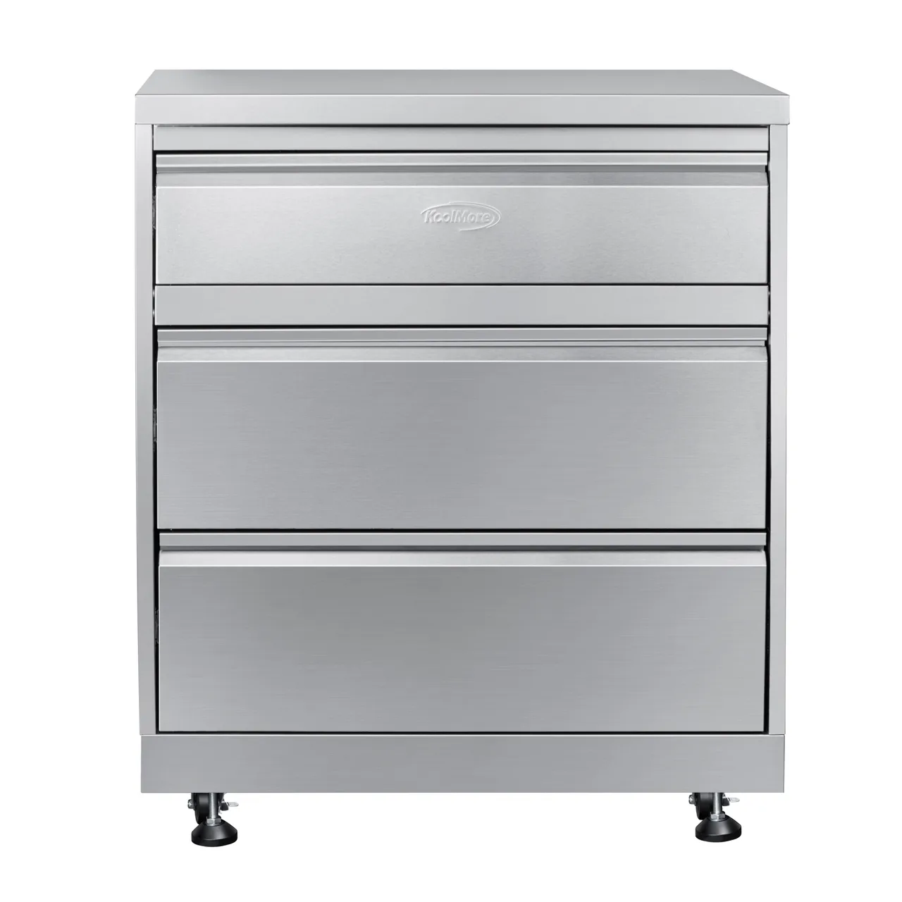 Koolmore KM-OKS-CAB3 Outdoor Kitchen Cabinet, 32"W, (3) Drawers, Stainless Steel