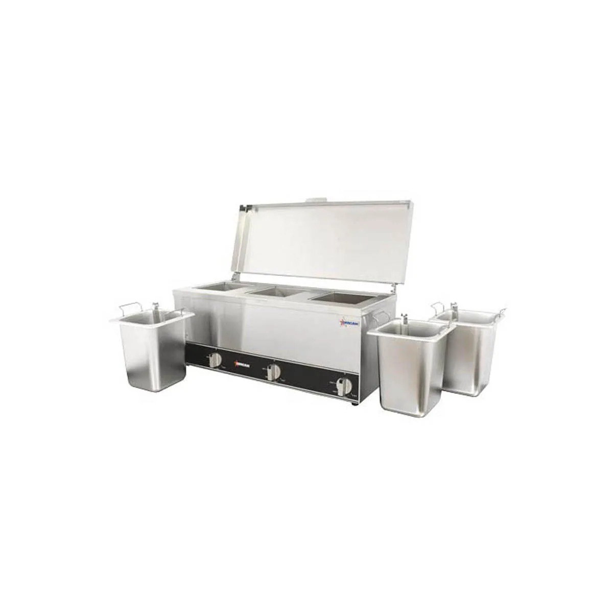 Omcan USA 44183 (Fw-Cn-0253) Triple Pot Sauce Warmer, Countertop, Power Switch