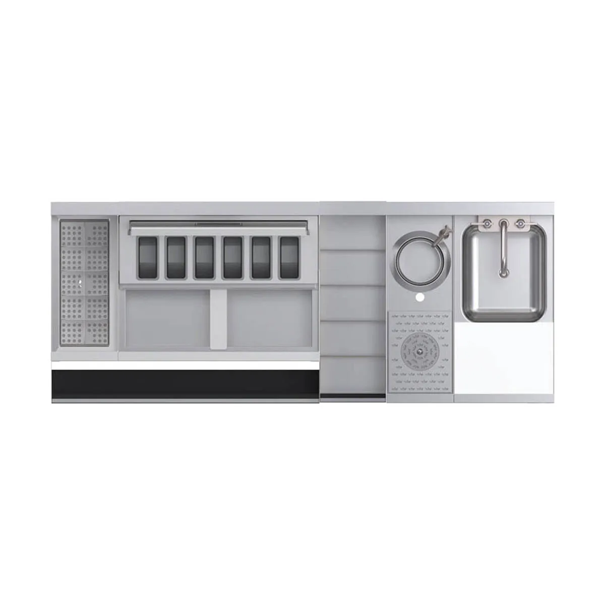 Krowne KR24-MX60 60" Blender Station Underbar Ice Bin/Cocktail Station, 92 lbs - Center