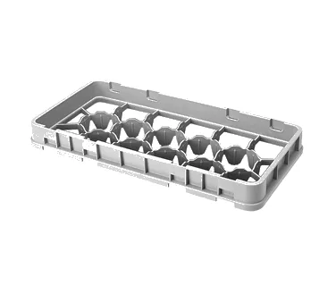 Cambro 17HE1151 Full Drop Extender, Half Size, 17 Compartments, Soft Gray, 19-3/4" x 9-7/8"