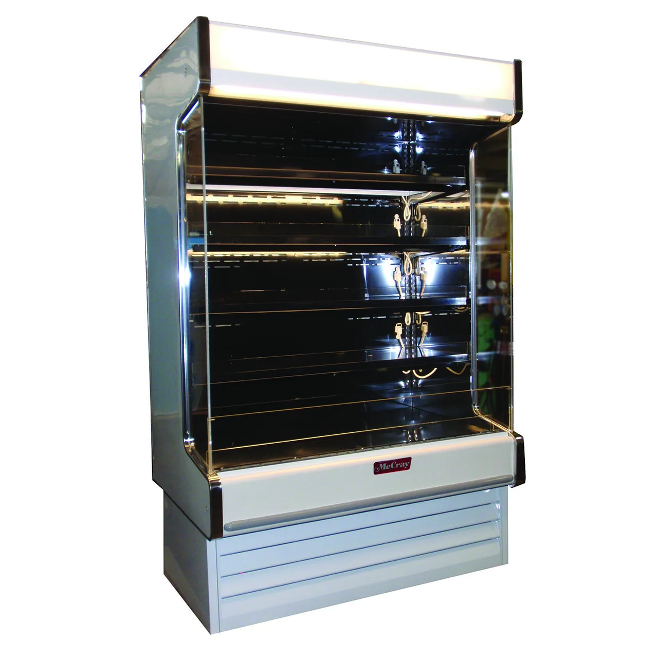 Howard-McCray SC-OD35E-5-S-LED-LC 63'' Vertical Dairy Open Air Merchandiser, Stainless Steel
