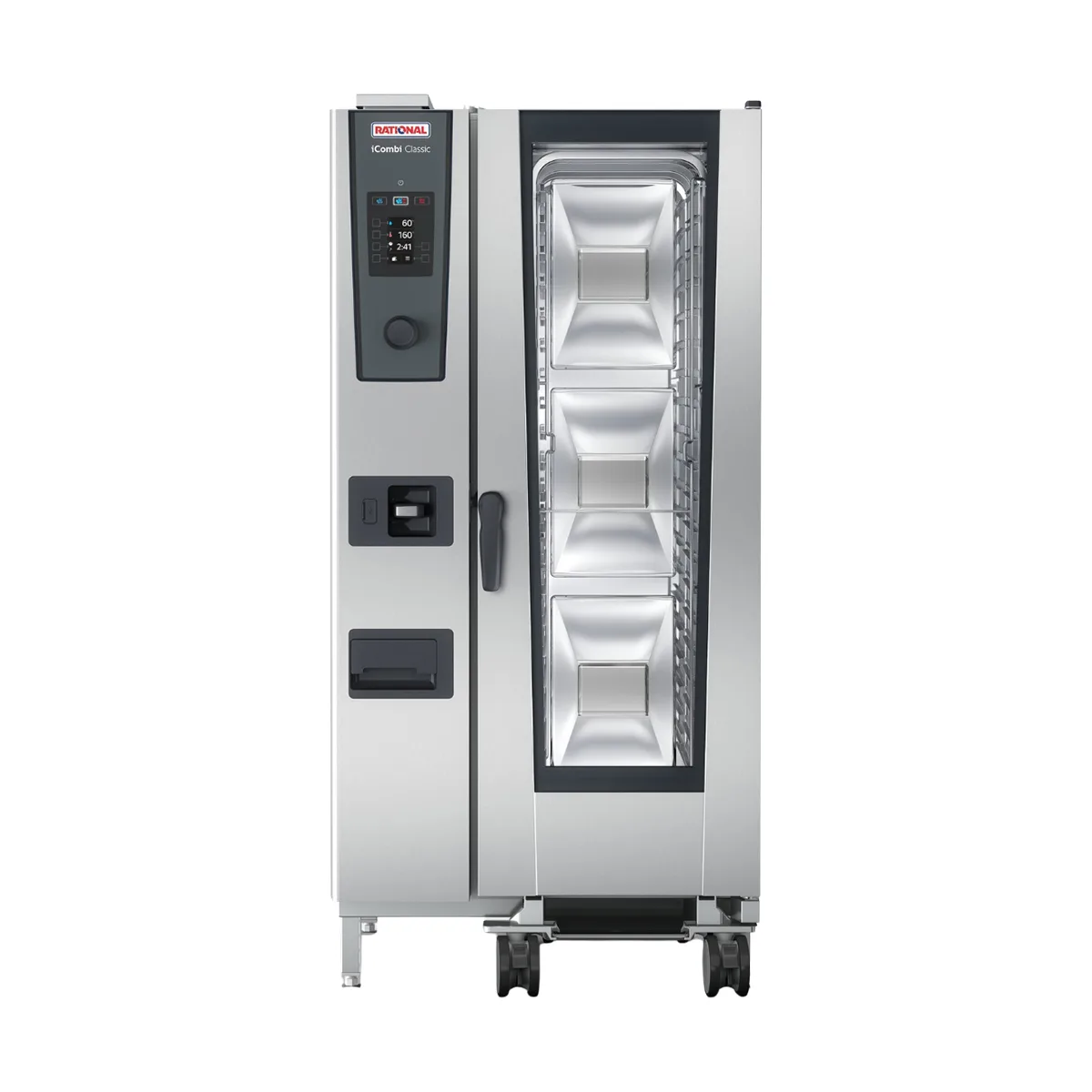 RATIONAL ICC 20-HALF NG 120V 1 PH Half Size 20 Pan Natural Gas Combi Oven w/ Dial Controls, Steam Generator, 159.500 BTU