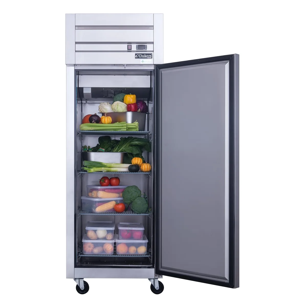 Dukers D28AR 27 1/2" One Section Reach In Refrigerator, (1) Right Hinge Solid Door, 115v
