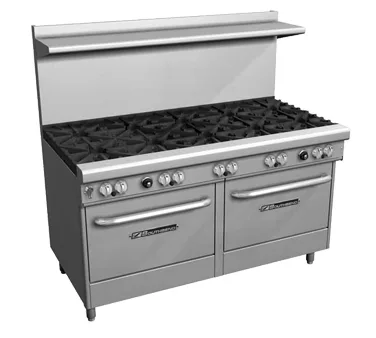 Southbend 4602CC-3TR 60" Gas Restaurant Range w/ (4) Open Burners, 36" Griddle Right w/ Thermostatic Controls, (2) Cabinet Bases, 172.000 BTU
