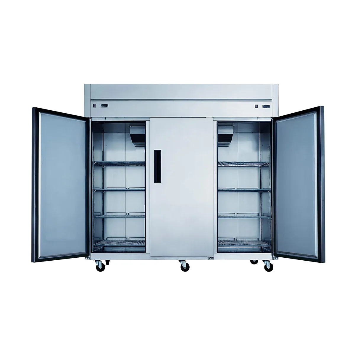Dukers Appliance Co D83AR 82" 3-Solid Door Reach-In Refrigerator, Top Mount, 64.80 cu. ft.