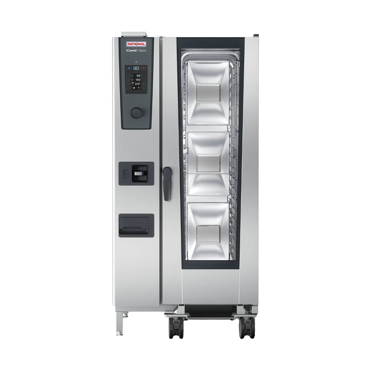 RATIONAL ICC 20-HALF LP 120V 1 PH Half Size 20 Pan LP Gas Combi Oven w/ Dial Controls, Steam Generator, 156.000 BTU