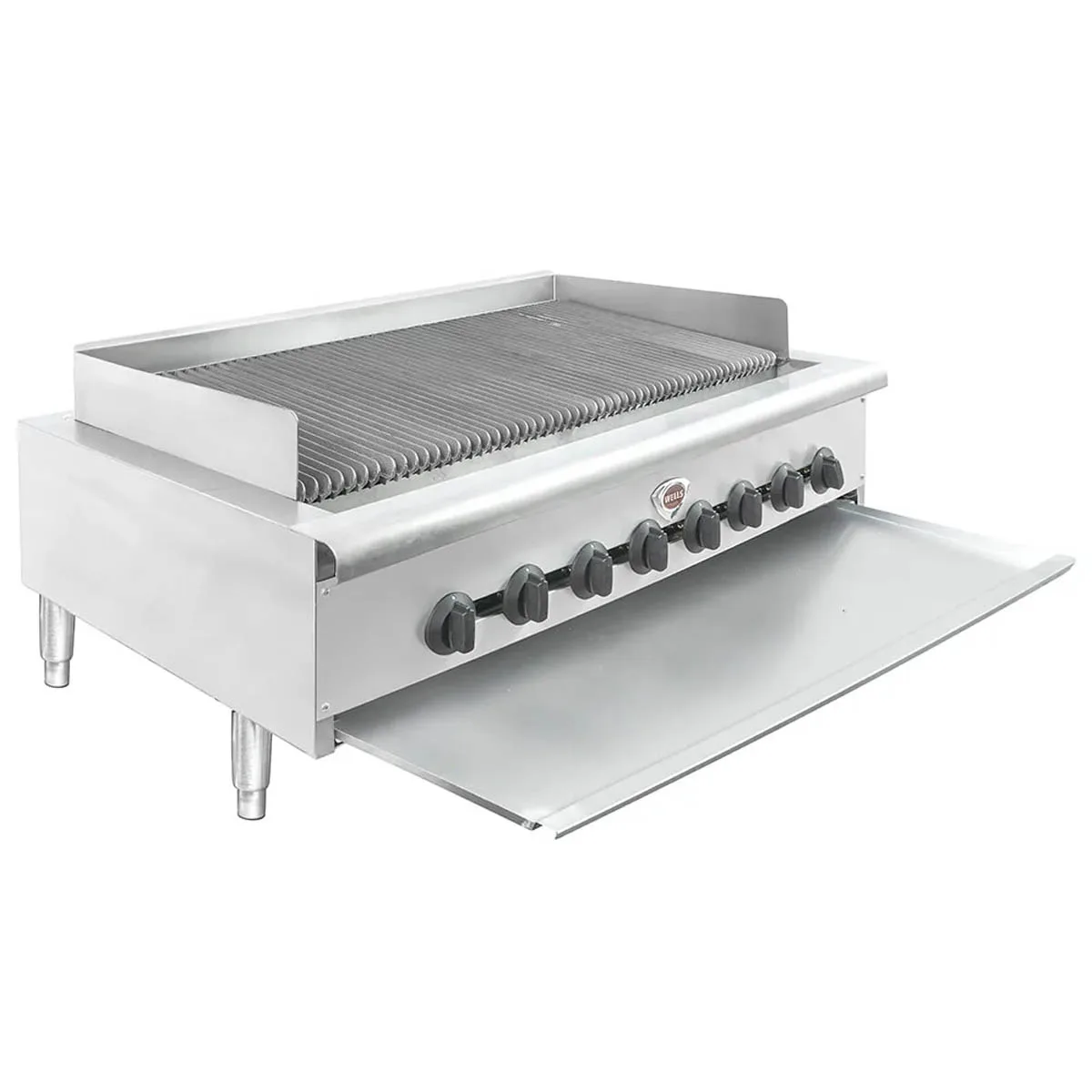 Wells HDCB-4830G 48" Countertop Heavy Duty Gas Radiant Charbroiler w/ (8) Burners, 160.000 BTU