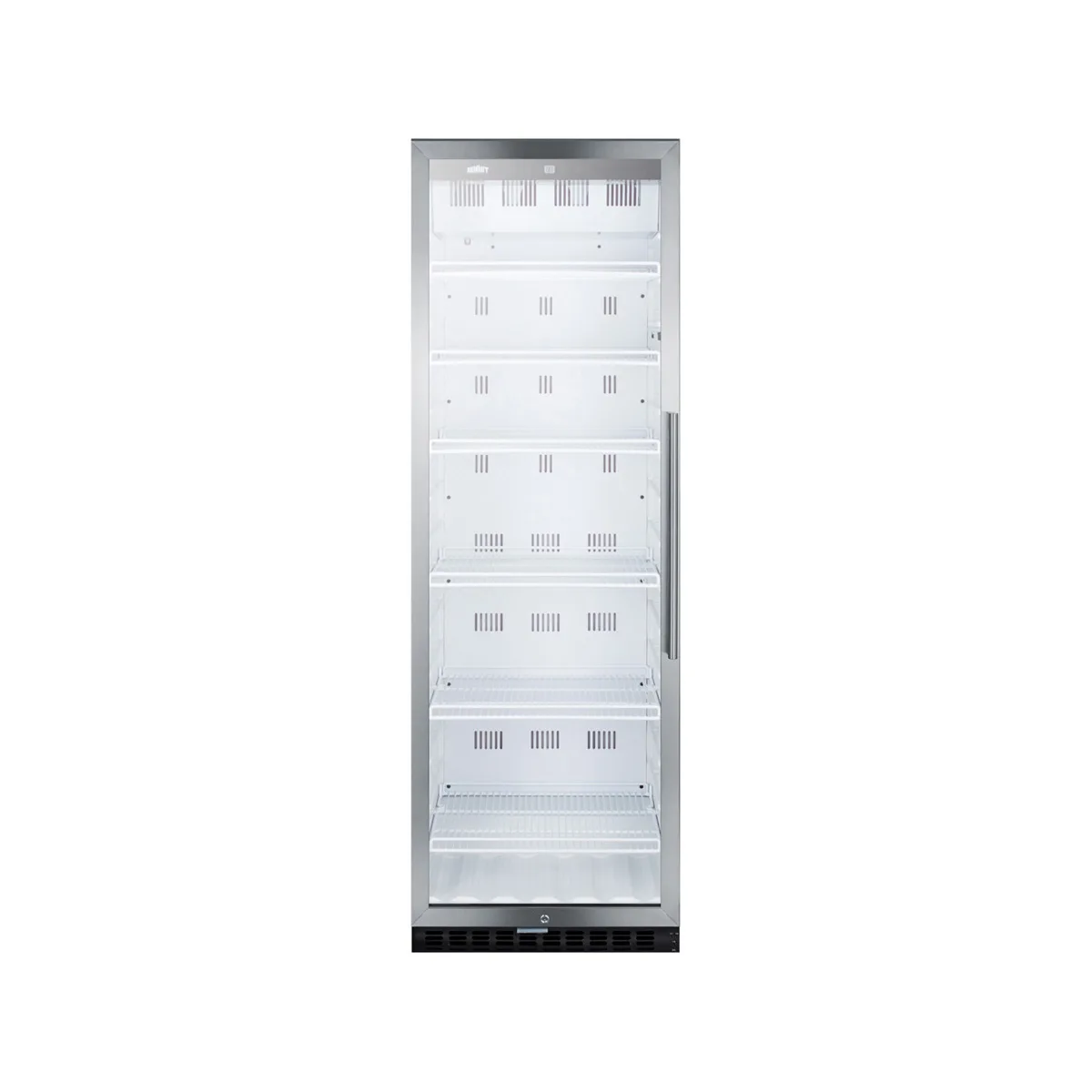 Summit SCR1400WLH Beverage Center with Left Hinged Glass Door, White, 12.6 cu.ft