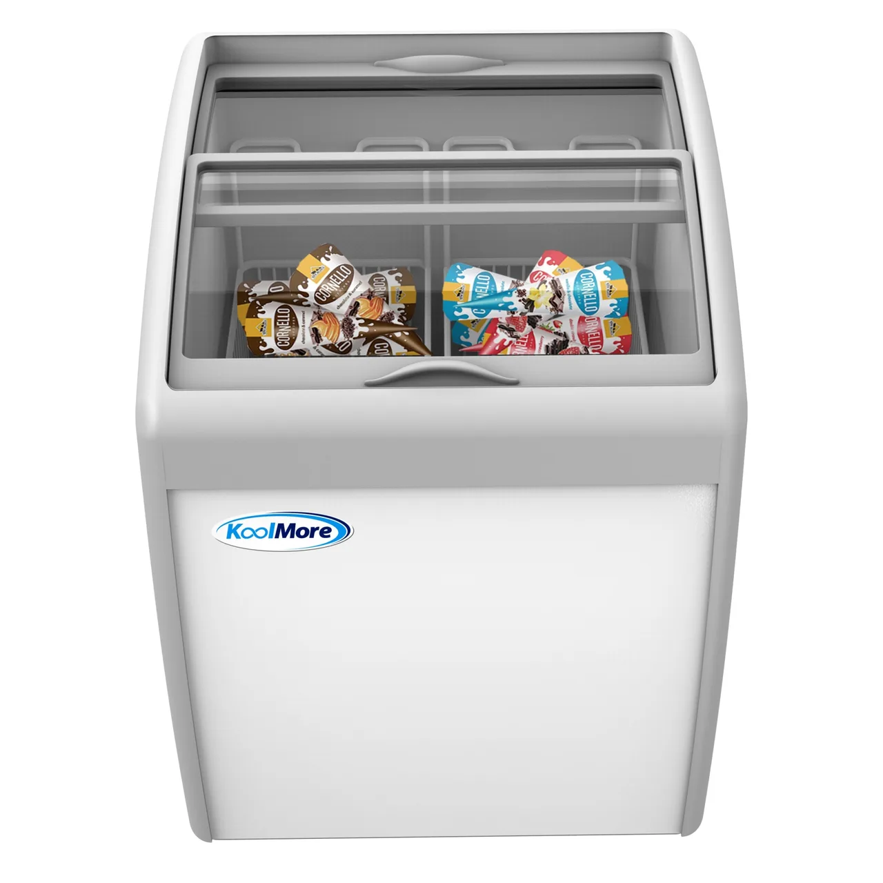 Koolmore MCF-6C 26" Ice Cream Display Glass Chest Freezer, 5.7 cu. ft.