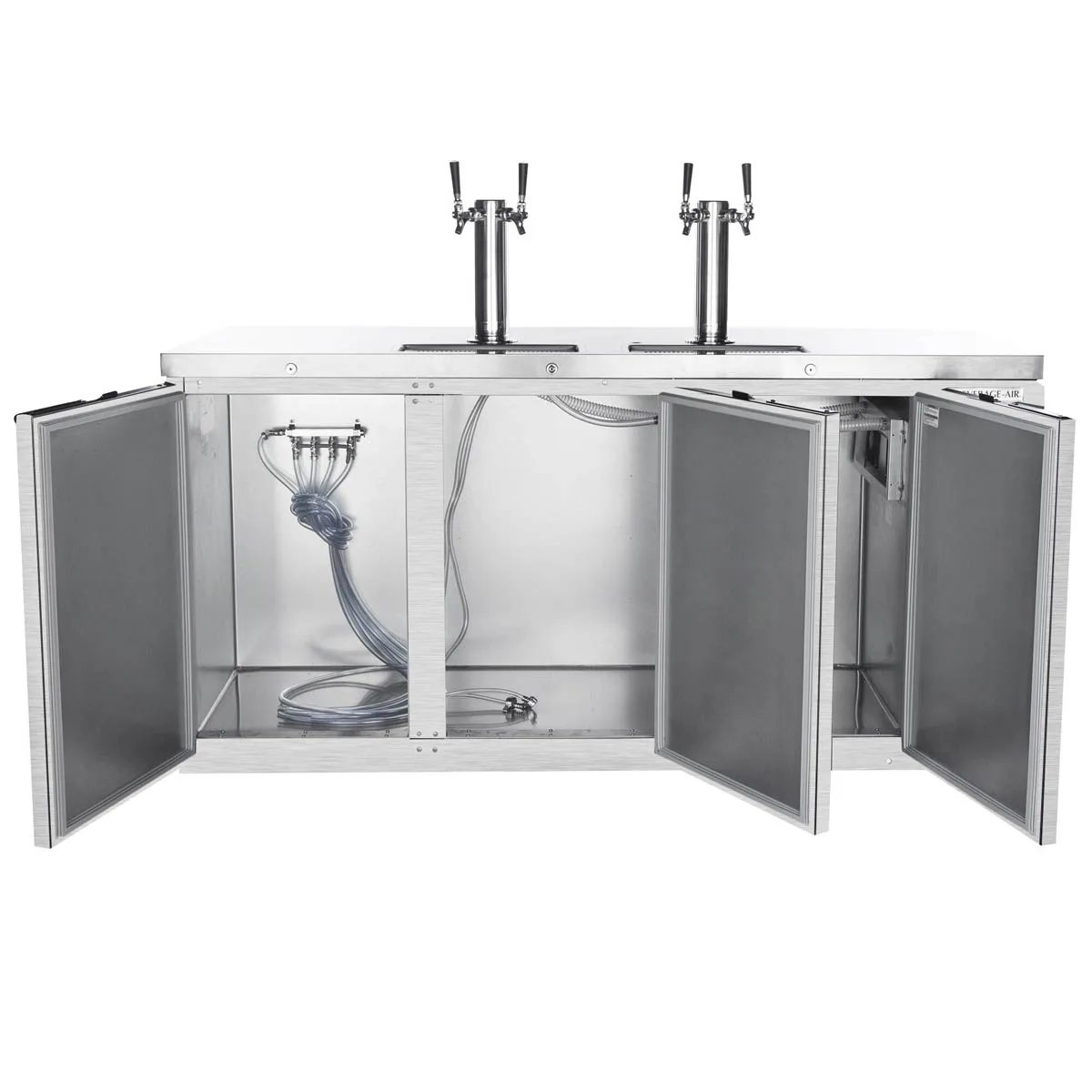 Beverage Air DD72HC-1-S 72" Draft Beer Cooler w/ 3 Kegs, 19.95 cu. ft., 2 Dual-Tap Towers