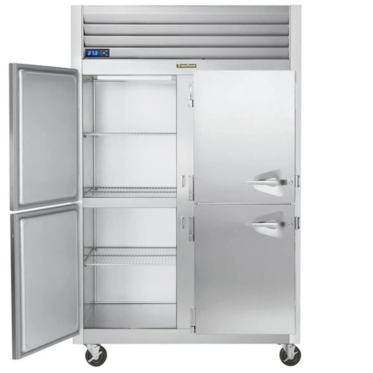 Traulsen G20003-032 52" 2-Section Reach-In Refrigerator w/ 4 Solid Half-Doors (hinged left/left), Top Mount, 46 cu. ft.
