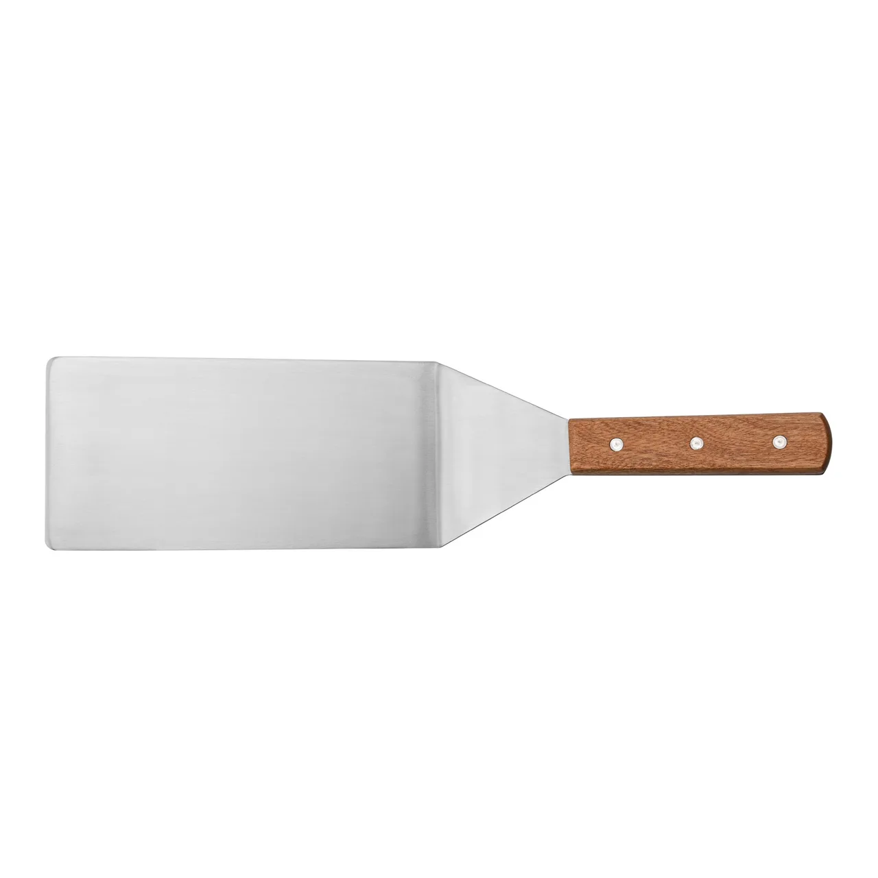 CAC China TNRW-ST84 Stainless Steel Turner, 8" Blade, Wooden Handle, Professional Kitchen Utensil