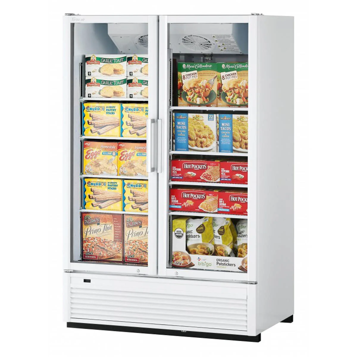Turbo Air TGF-47SDH-N 51" 2 Glass Door Freezer Merchandiser, White or Black, 42.1 cu. ft.