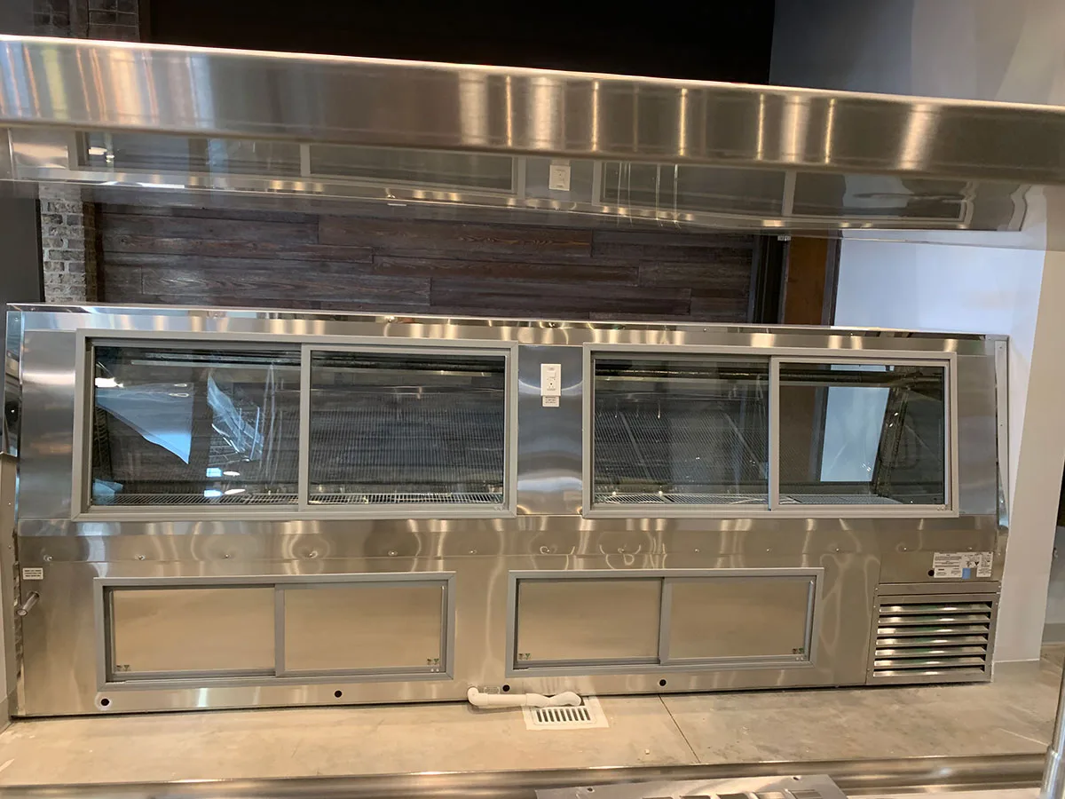 Howard-McCray R-CMS34N-12-S-LED 144" Double Duty Flat Refrigerated Meat Display Case, Remote