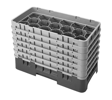 Cambro 17HS1114416 Camrack Glass Rack, Half Size, 10x19.75x13.75, 17 Compartments, Cranberry Red, HACCP Compliant