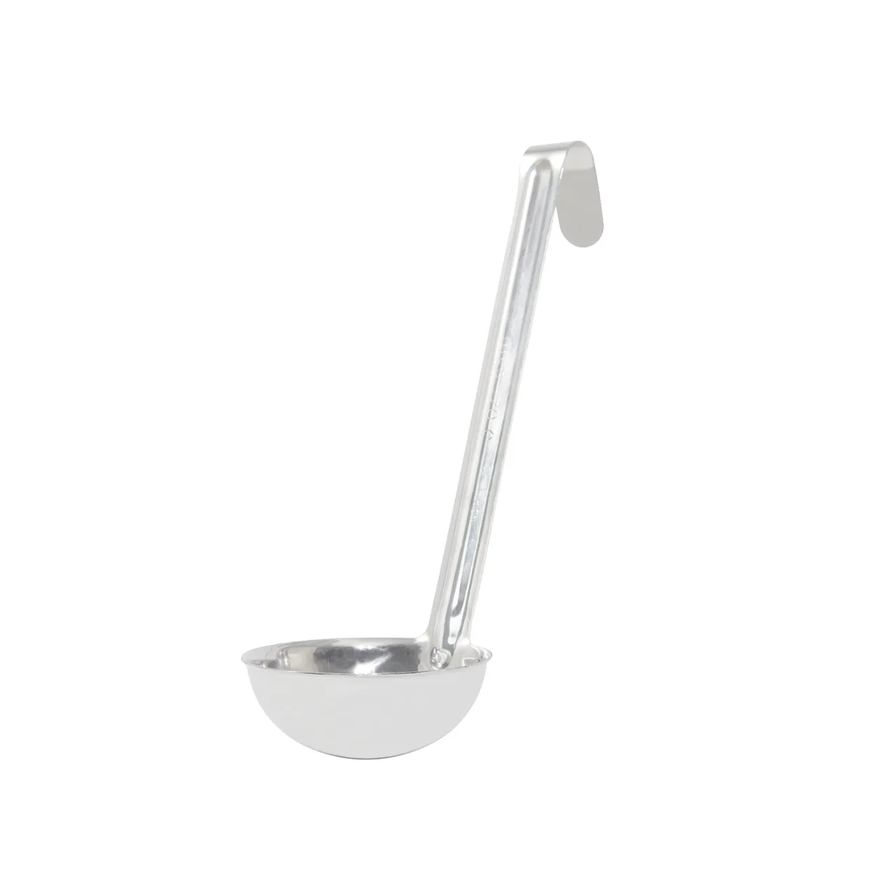 CAC China SLD6-30 Ladle, 3 oz Capacity, 6" Hooked One-Piece Stainless Steel Handle, 6" Length
