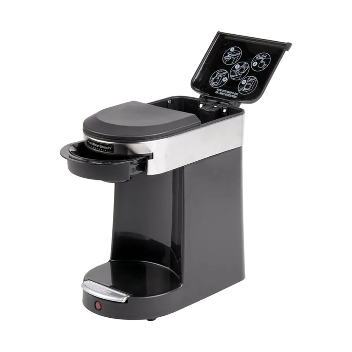 Hamilton Beach HDC200S-CA Front Loading Pod Coffee Maker, S.Steel Accents - 500W/120V